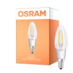 Osram Superstar Classic LED E14 Świeca Włókno Przezroczysty 4W 470lm - 822-827 Dim To Warm | Ściemnianie - Zamienne 40W