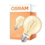 Osram Vintage 1906 LED E27 Globe Włókno Heart Złoty 8W 806lm - 922 Bardzo Ciepła Biel | Najlepsze Renderowanie Kolorów - Ściemnianie - Zamienne 60W