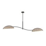 Emibig Lampa sufitowa Lotus Stal Czarny | Nadaje Się Do 2x E14 - Max 10W