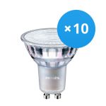 Opakowanie 10x Philips MASTER Value LED Spot GU10 PAR16 3.7W 270lm 36D - 930 Ciepła Biel | Najlepsze renderowanie kolorów - Ściemnianie - Zamienne 35W