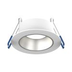 Noxion LED Spot Ares Głęboki ring Valkoinen - Z Inner Pierścień Srebro | Aukko 68mm - incl. GU10 Fitting