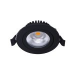 Noxion LED uchylny Slim Spot Czarny 6W 550lm - 930 Ciepła Biel | Aukko 75mm - IP54 - Najlepsze renderowanie kolorów 