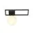 Emibig Lampa sufitowa Imago Stal Czarny | Nadaje Się Do 1x E14 - Max 10W