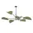 Emibig Lampa sufitowa Lotus Stal Czarny | Nadaje Się Do 6x E14 - Max 10W