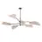 Emibig Lampa sufitowa Lotus Stal Czarny | Nadaje Się Do 6x E14 - Max 10W