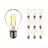 Opakowanie 10x Noxion Lucent LED E27 Gruszka Włókno Przezroczysty 4.5W 470lm - 840 Zimna Biel | Zamienne 40W