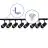 Bright Choice Kompletny zestaw 1-Fazowy Rail L 2 x 2 Metr Czarny | incl. 8x Spot + GU10 2700K 3W Ściemnianie + Zaślepka, Złącze Zasilania i L -Złącze