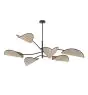 Emibig Lampa sufitowa Lotus Stal Czarny | Nadaje Się Do 6x E14 - Max 10W