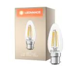 Ledvance Classic LED B22 Świeca Włókno Przezroczysty 3.4W 470lm - 827 Bardzo Ciepła Biel | Zamienne 40W