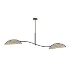 Emibig Lampa sufitowa Lotus Stal Czarny | Nadaje Się Do 2x E14 - Max 10W