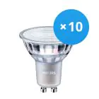 Opakowanie 10x Philips MASTER Value LED Spot GU10 PAR16 3.7W 270lm 36D - 930 Ciepła Biel | Najlepsze renderowanie kolorów - Ściemnianie - Zamienne 35W