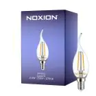 Noxion Lucent LED E14 świeczka z wydłużonym czubkiem świeca Włókno Przezroczysty 2.5W 250lm - 827 Bardzo Ciepła Biel | Zamienne 25W