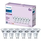 Opakowanie 6x Philips LED Spot GU10 PAR16 5W 390lm 36D - 840 Zimna Biel