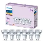 Opakowanie 6x Philips LED Spot GU10 PAR16 4W 255lm 36D - 827 Bardzo Ciepła Biel