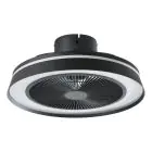 Eglo Wentylator Sufitowy Vallonia 1 ABS Matt Czarny 31.7W 3200lm - 827-865 Przestrajalny Valkoinen + RGB | Ściemnianie
