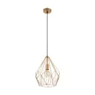 Eglo Lampa Wisząca Carlton Stal Miedź | IP20 - Nadaje Się Do 1x E27 