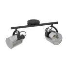 Eglo Lampa sufitowa Berregas Stal Czarny Chrome | IP20 - Nadaje Się Do 2x E27 
